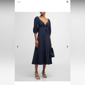 Cinq A Sept
Kristina V-Neck Twisted-Front Midi Silk Dress